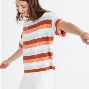 Boxy sweater tee in Maggie stripe